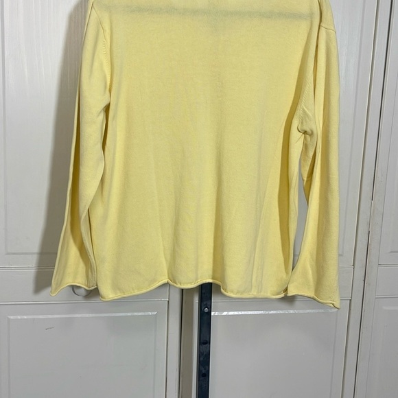 J.Jill Women’s Yellow Long Sleeve Sweater Top Sz XL 2 Button V Neck Comfy - Picture 3 of 11
